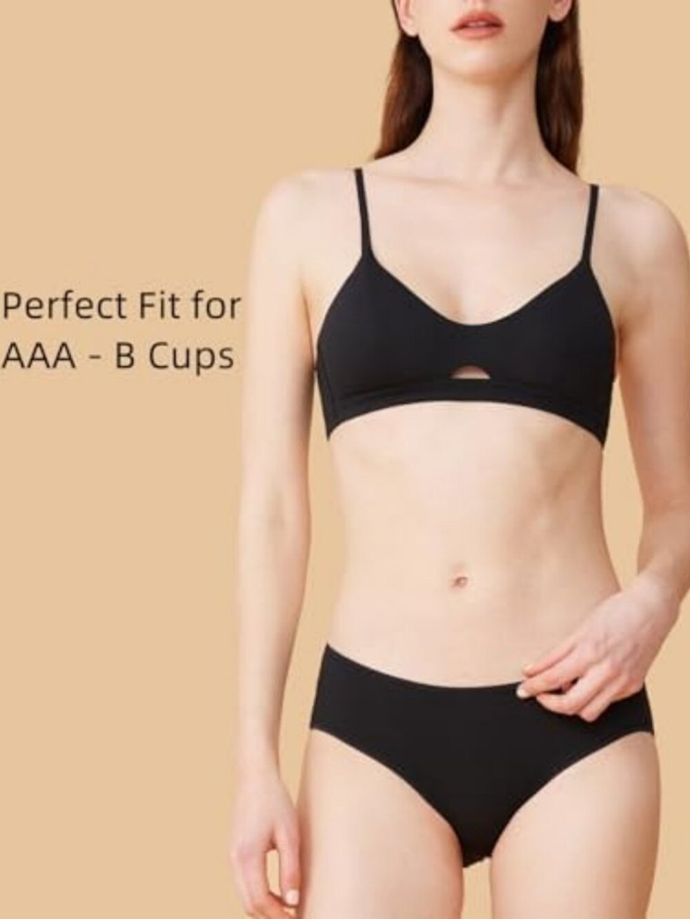 Wireless Padded Organic Cotton Bralette for Women - Soft, Comfortable - Picture 2 of 6